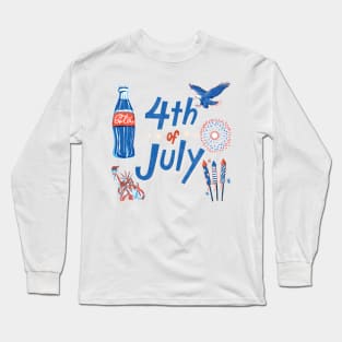 Fireworks and Freedom: A Patriotic Tribute on the 4th of July Long Sleeve T-Shirt